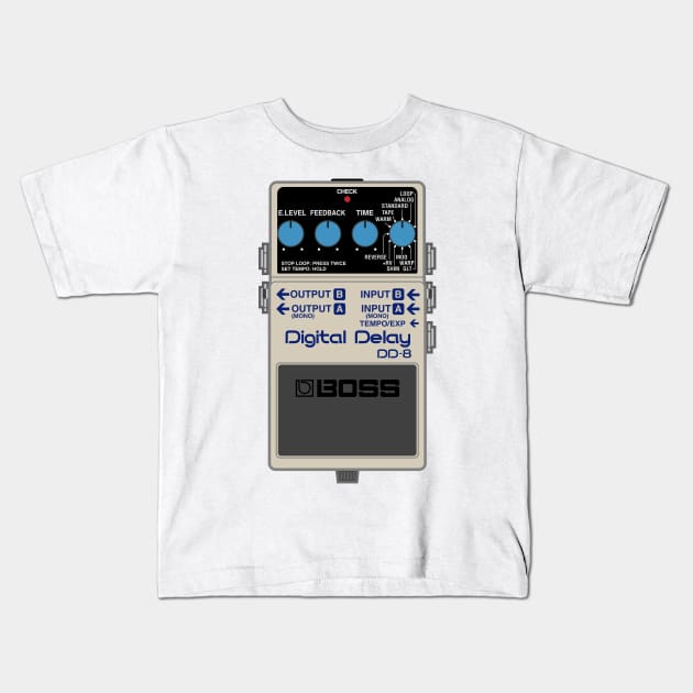 Boss DD-8 Digital Delay Guitar Effect Pedal Kids T-Shirt by conform